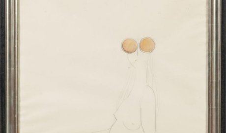 Jean Jacques SEMPÉ (1932-2022). Femme assise aux lunettes de soleil, 1972. Mine de plomb et aquarelle sur papier vélin. Signé et daté en bas à droite. Dédicacé en bas à droite. A vue : 71 x 58 cm.